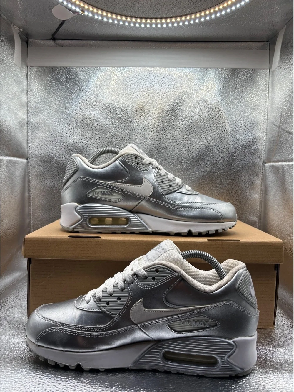 Nike air max 90 GS metallic sliver